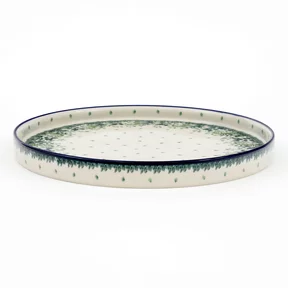 Talerz płytki z wysokim rantem E93 25,5 cm <br> 2206X Zielone paprocie